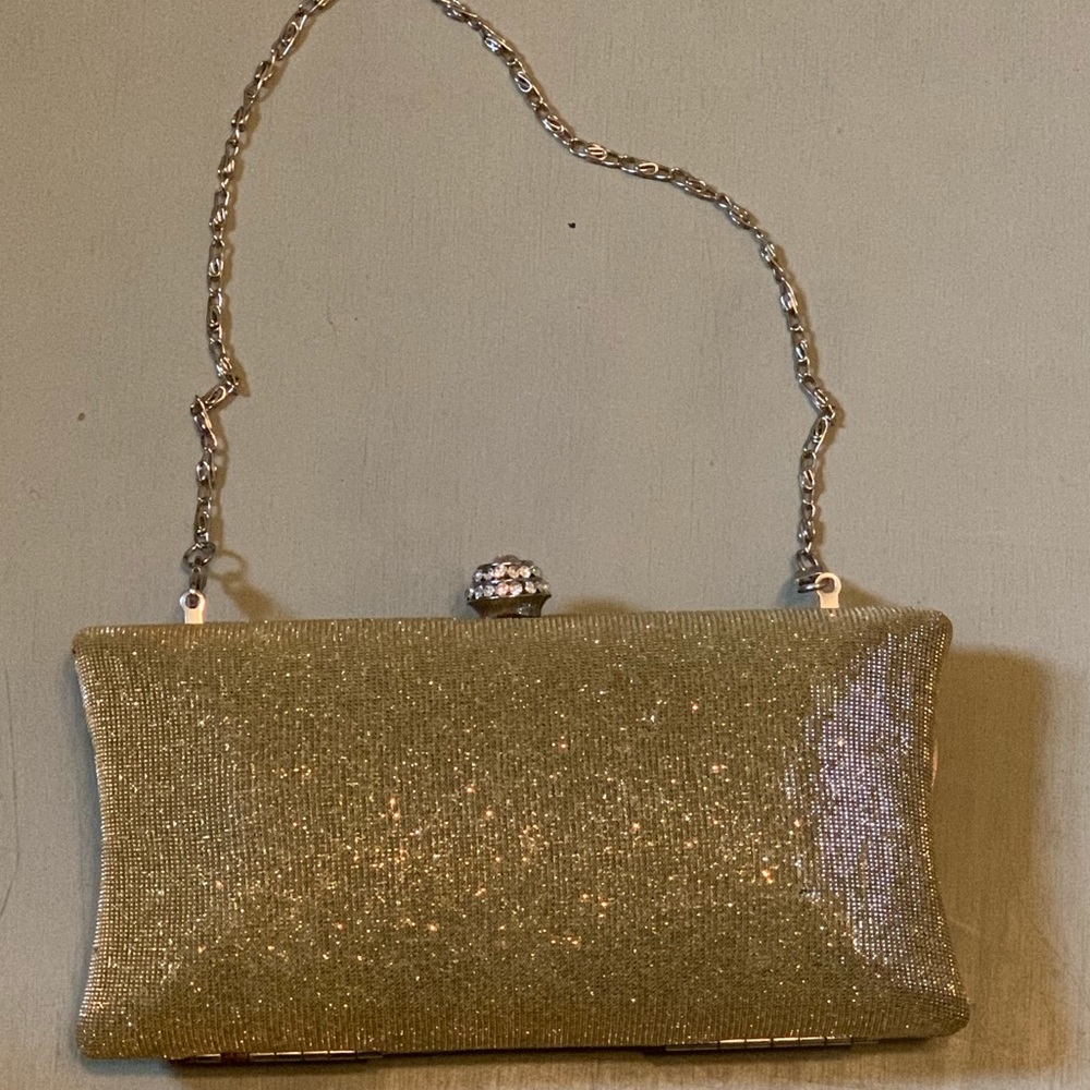 Gold Tone Evening Clutch
